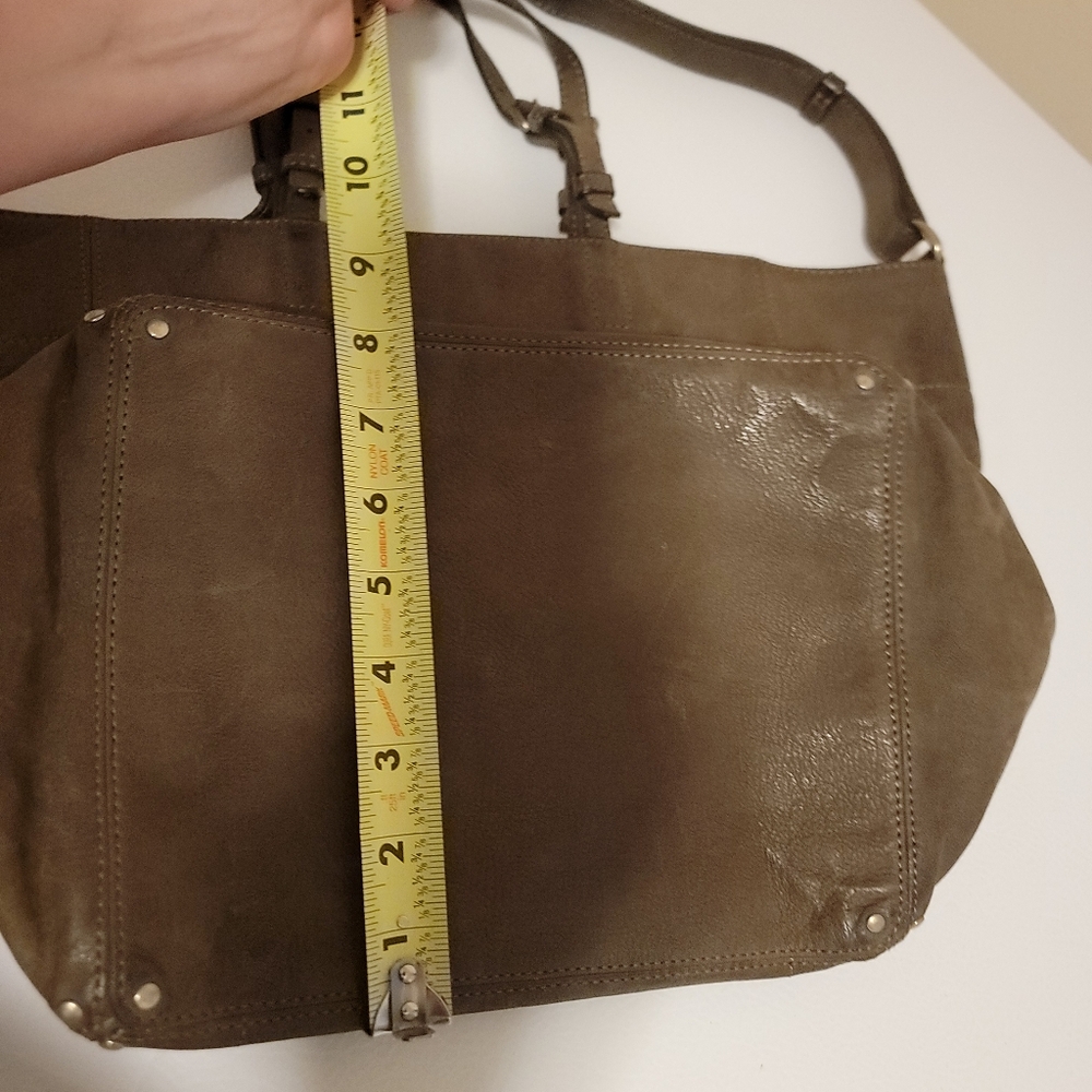 Jerome Dreyfuss Jacques Olive Green Leather Top Handle Adjustable Shoulder Strap - Picture 15 of 16